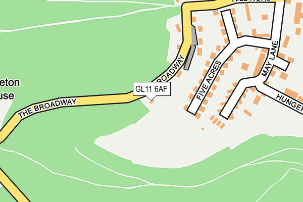 GL11 6AF map - OS OpenMap – Local (Ordnance Survey)