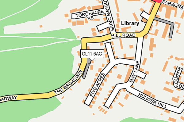 GL11 6AG map - OS OpenMap – Local (Ordnance Survey)