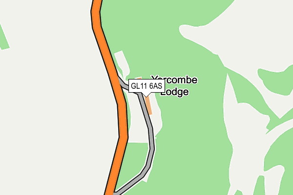 GL11 6AS map - OS OpenMap – Local (Ordnance Survey)