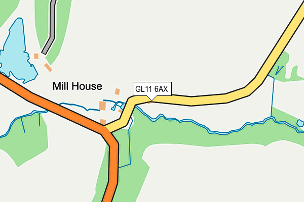 GL11 6AX map - OS OpenMap – Local (Ordnance Survey)