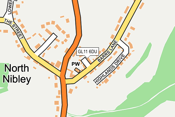 GL11 6DU map - OS OpenMap – Local (Ordnance Survey)