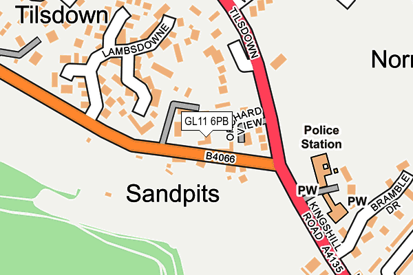 GL11 6PB map - OS OpenMap – Local (Ordnance Survey)