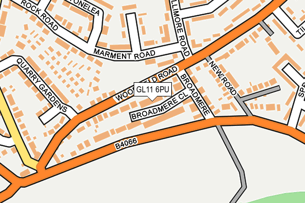 GL11 6PU map - OS OpenMap – Local (Ordnance Survey)
