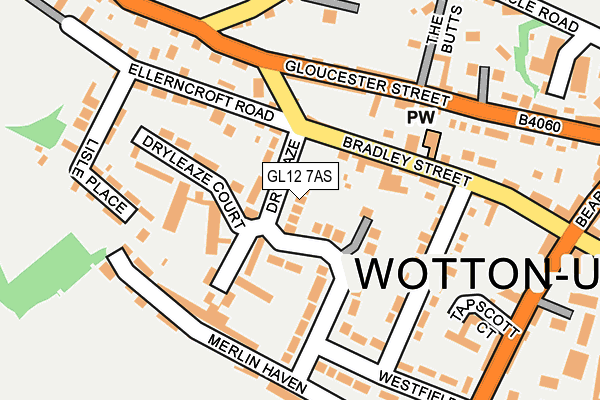 GL12 7AS map - OS OpenMap – Local (Ordnance Survey)