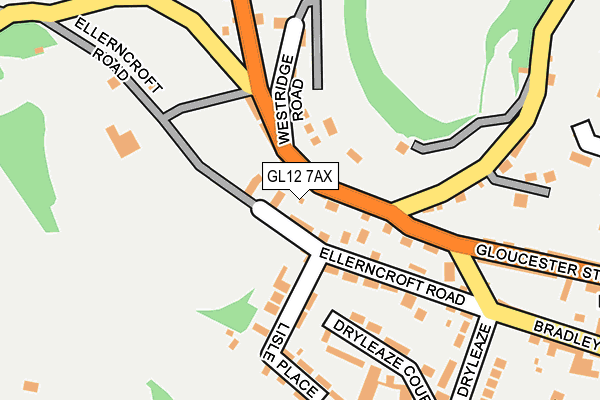 GL12 7AX map - OS OpenMap – Local (Ordnance Survey)