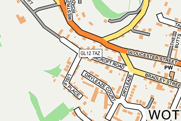 GL12 7AZ map - OS OpenMap – Local (Ordnance Survey)