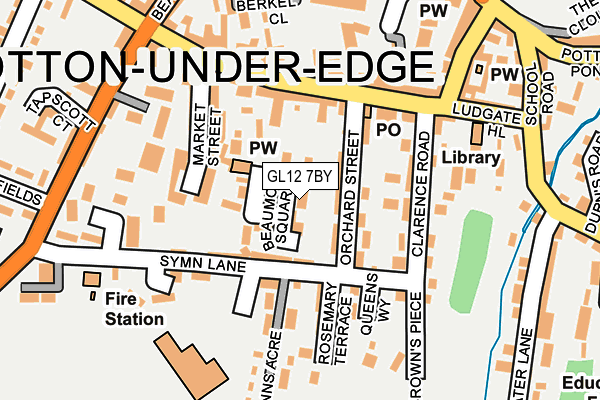 GL12 7BY map - OS OpenMap – Local (Ordnance Survey)