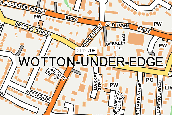 GL12 7DB map - OS OpenMap – Local (Ordnance Survey)