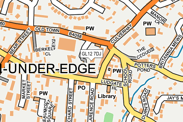 GL12 7DJ map - OS OpenMap – Local (Ordnance Survey)