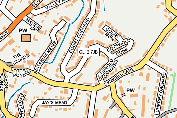 GL12 7JB map - OS OpenMap – Local (Ordnance Survey)