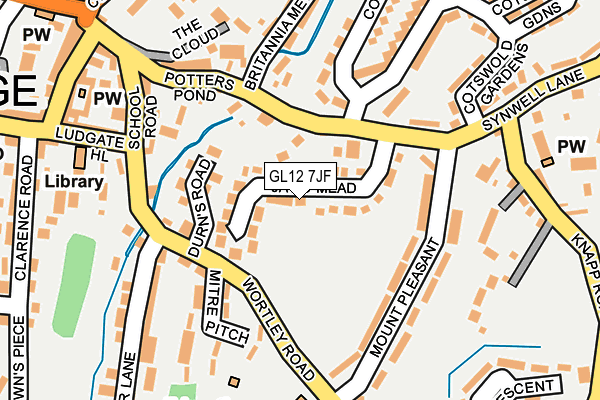 GL12 7JF map - OS OpenMap – Local (Ordnance Survey)