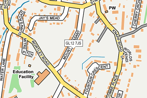 GL12 7JS map - OS OpenMap – Local (Ordnance Survey)