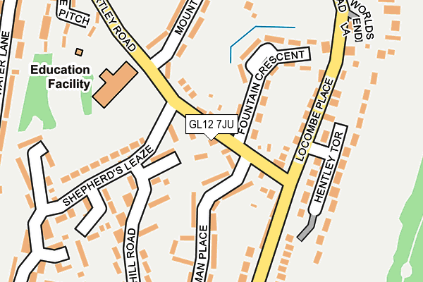 GL12 7JU map - OS OpenMap – Local (Ordnance Survey)