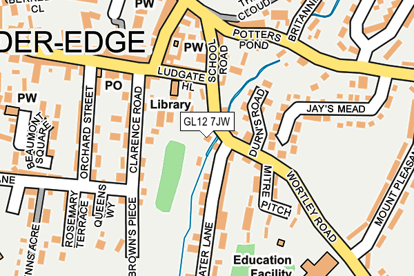 GL12 7JW map - OS OpenMap – Local (Ordnance Survey)