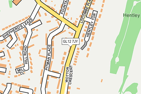 GL12 7JY map - OS OpenMap – Local (Ordnance Survey)