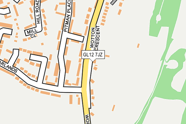 GL12 7JZ map - OS OpenMap – Local (Ordnance Survey)