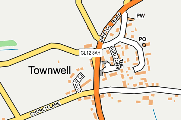 GL12 8AH map - OS OpenMap – Local (Ordnance Survey)