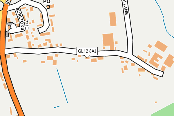 GL12 8AJ map - OS OpenMap – Local (Ordnance Survey)