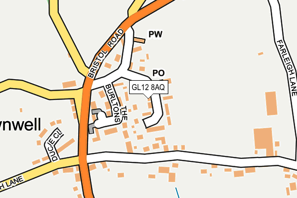 GL12 8AQ map - OS OpenMap – Local (Ordnance Survey)