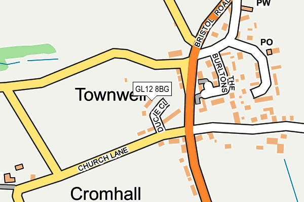 GL12 8BG map - OS OpenMap – Local (Ordnance Survey)