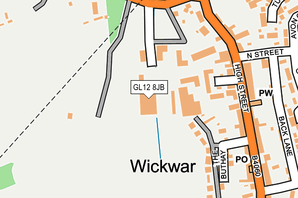 GL12 8JB map - OS OpenMap – Local (Ordnance Survey)