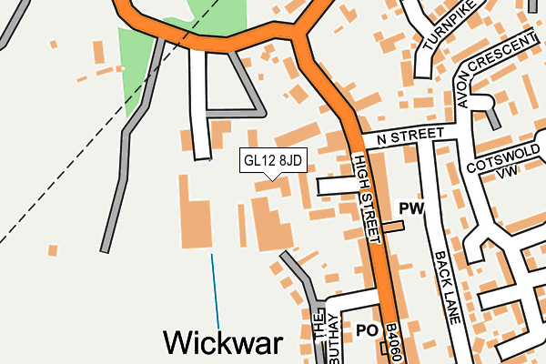 GL12 8JD map - OS OpenMap – Local (Ordnance Survey)