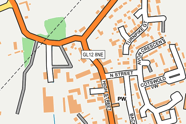 GL12 8NE map - OS OpenMap – Local (Ordnance Survey)