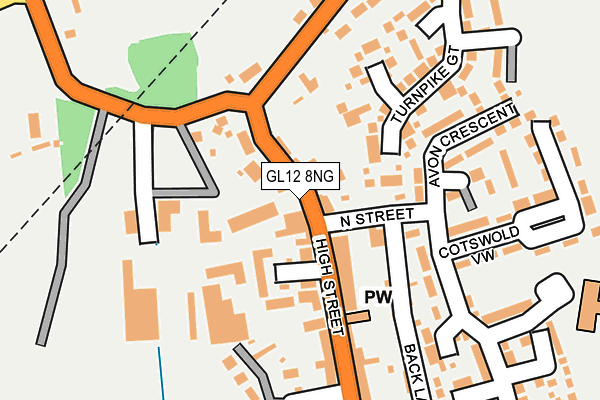 GL12 8NG map - OS OpenMap – Local (Ordnance Survey)