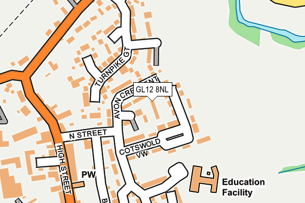 GL12 8NL map - OS OpenMap – Local (Ordnance Survey)