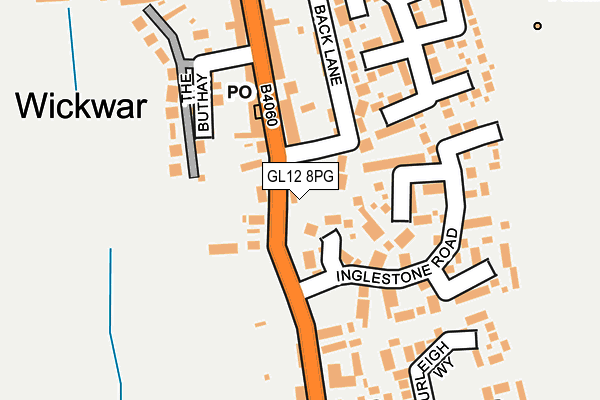 GL12 8PG map - OS OpenMap – Local (Ordnance Survey)