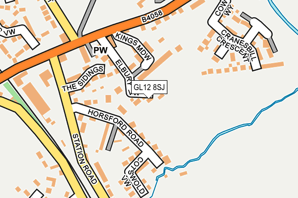 GL12 8SJ map - OS OpenMap – Local (Ordnance Survey)