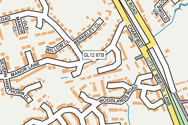 GL12 8TB map - OS OpenMap – Local (Ordnance Survey)