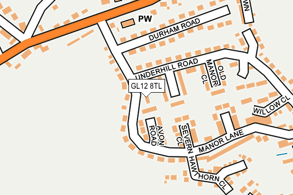 GL12 8TL map - OS OpenMap – Local (Ordnance Survey)