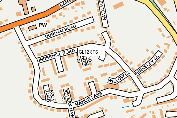 GL12 8TS map - OS OpenMap – Local (Ordnance Survey)