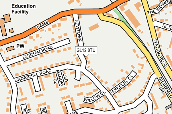 GL12 8TU map - OS OpenMap – Local (Ordnance Survey)