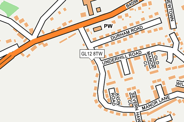 GL12 8TW map - OS OpenMap – Local (Ordnance Survey)