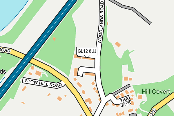 GL12 8UJ map - OS OpenMap – Local (Ordnance Survey)