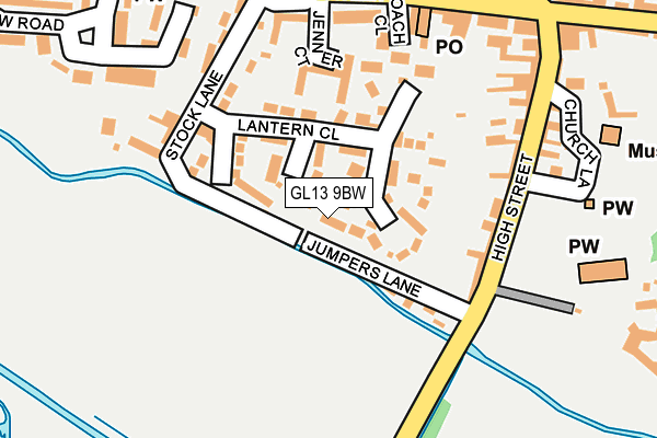 GL13 9BW map - OS OpenMap – Local (Ordnance Survey)