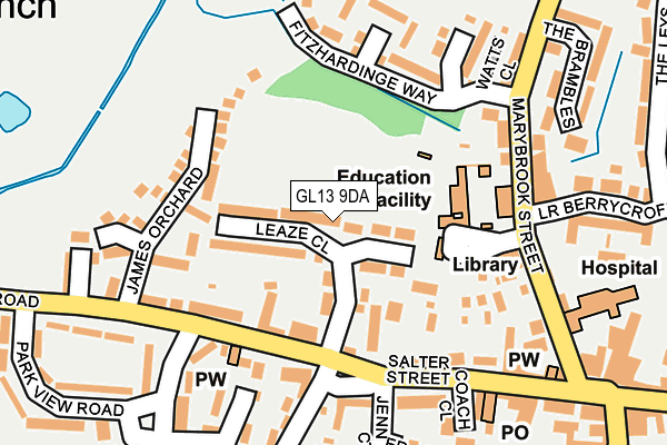 GL13 9DA map - OS OpenMap – Local (Ordnance Survey)