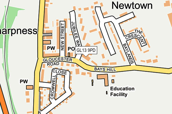 GL13 9PD map - OS OpenMap – Local (Ordnance Survey)