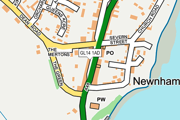 GL14 1AD map - OS OpenMap – Local (Ordnance Survey)