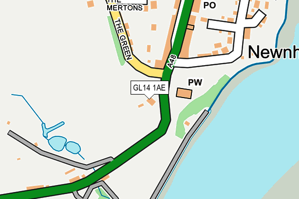 GL14 1AE map - OS OpenMap – Local (Ordnance Survey)
