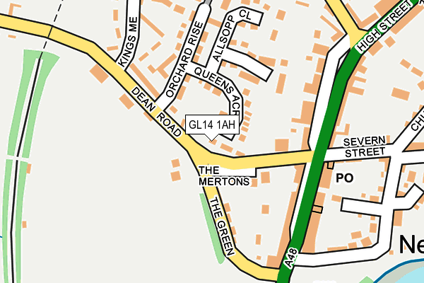 GL14 1AH map - OS OpenMap – Local (Ordnance Survey)