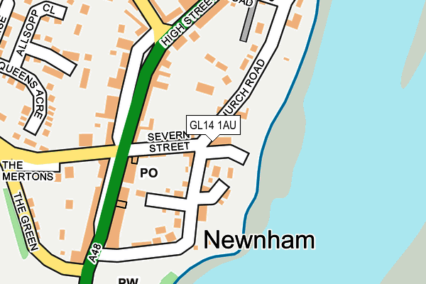 GL14 1AU map - OS OpenMap – Local (Ordnance Survey)