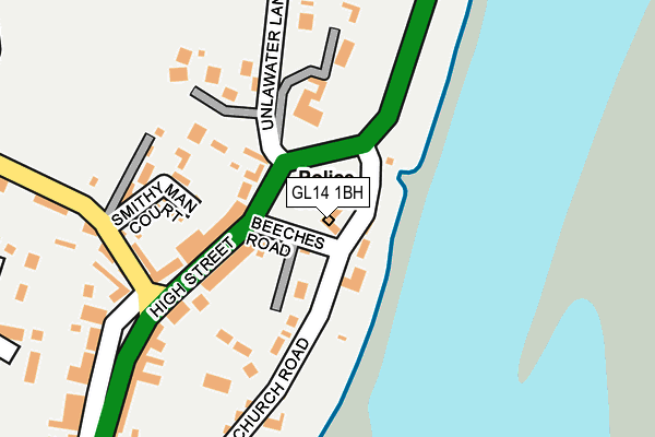 GL14 1BH map - OS OpenMap – Local (Ordnance Survey)
