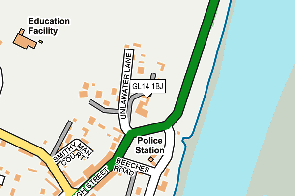 GL14 1BJ map - OS OpenMap – Local (Ordnance Survey)