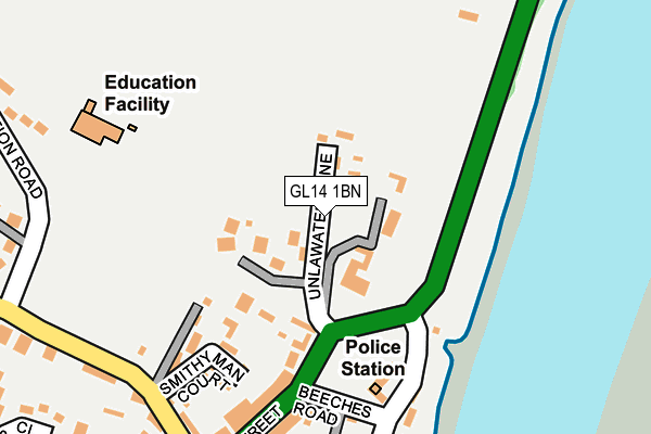 GL14 1BN map - OS OpenMap – Local (Ordnance Survey)