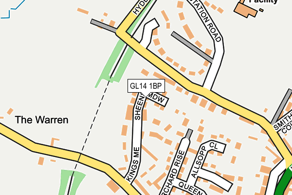 GL14 1BP map - OS OpenMap – Local (Ordnance Survey)