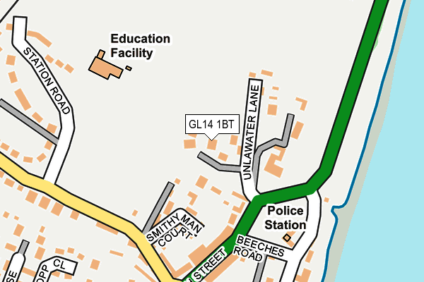 GL14 1BT map - OS OpenMap – Local (Ordnance Survey)