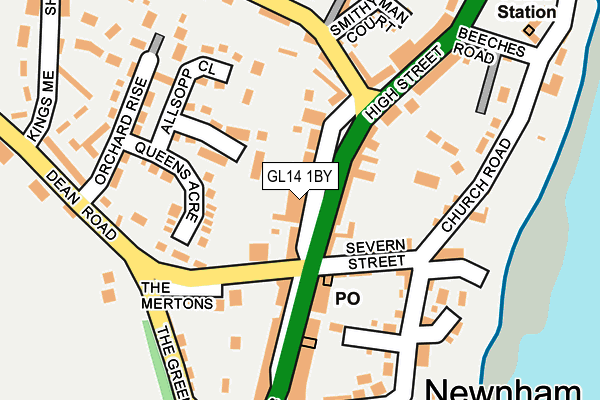 GL14 1BY map - OS OpenMap – Local (Ordnance Survey)